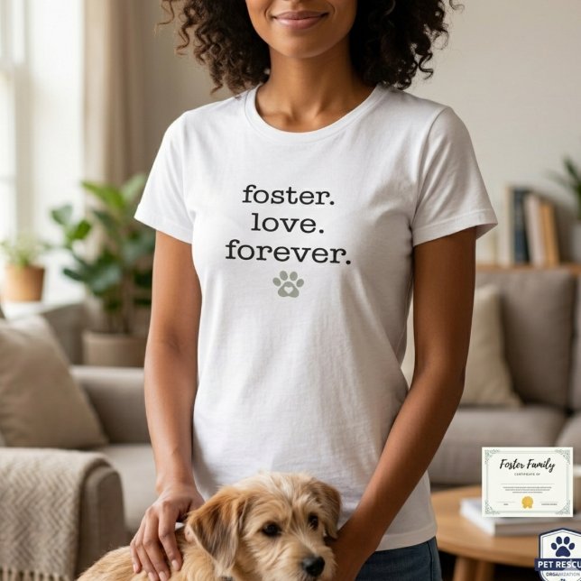 Camiseta Animal Rescue Foster Mom Heart Paw Advocate (Animal rescue foster mom advocate tshirt)
