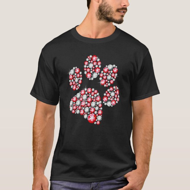 Camiseta Animal Rescue Shirt Dog Paw Print Heart For Valent (Frente)