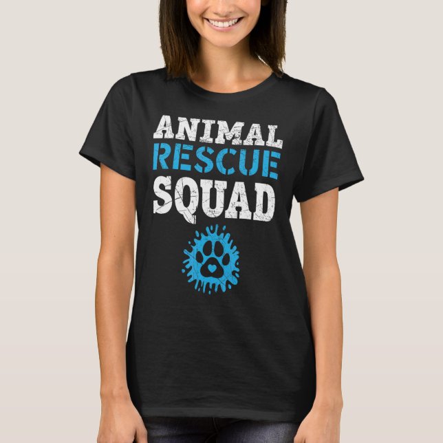 Camiseta Animal Resgate Squad Animal Rights Ativista (Frente)