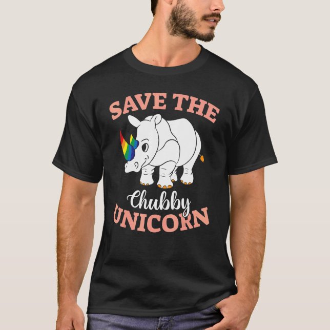 Camiseta Animal Rights  Save The Chubby Unicorns (Frente)