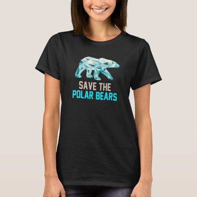 Camiseta Animal Rights Save The Polar Bears Protect World A (Frente)
