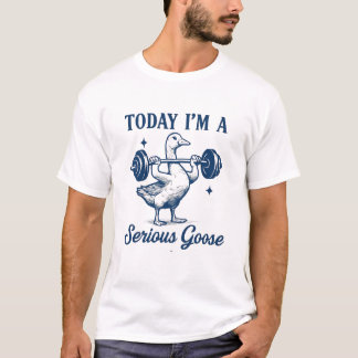 Camiseta Animal Sério Engraçado de Ganso