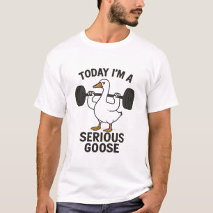 Camiseta Animal Sério Engraçado de Ganso