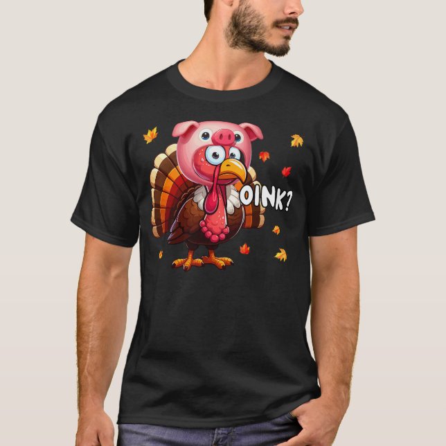 Camiseta Animal Sound Thanksgiving Turkey Cosplay Pig Farme (Frente)
