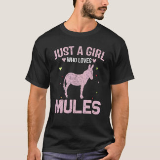 Camiseta Animal Women Just A Girl Who Loves Mules