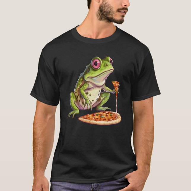 Camiseta animals and fast food pizza Frog (Frente)