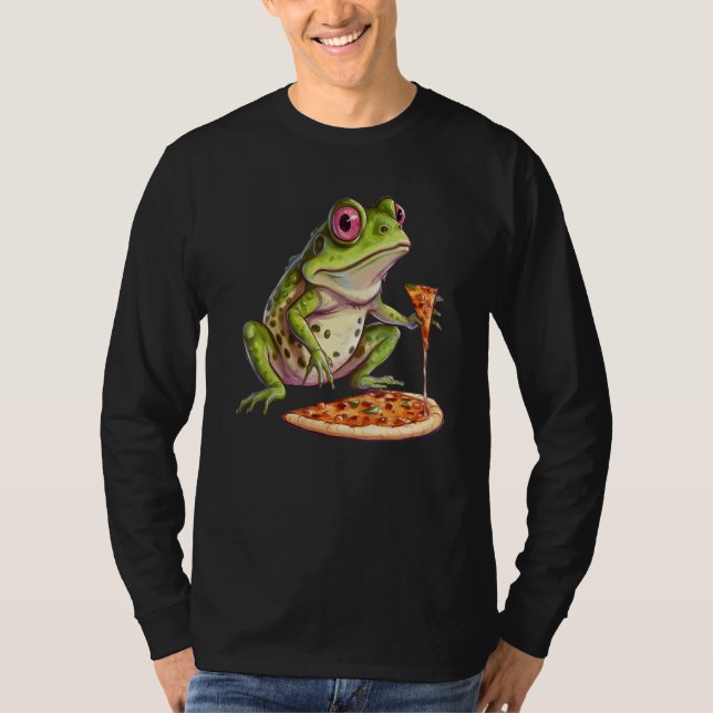 Camiseta animals and fast food pizza Frog (Frente)