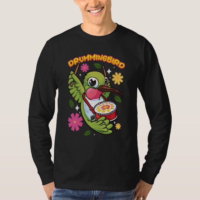 Camiseta animals hummingbird drumming (Frente)