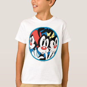 Camiseta Animaniacs   Gráfico do círculo dos irmãos Warner