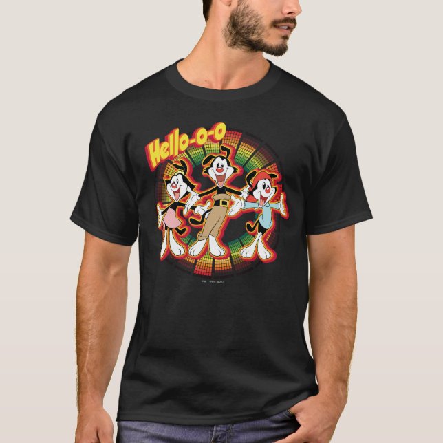 Camiseta Animaniacs | Gráfico do Equalizador Retroativo Alô (Frente)