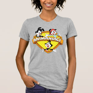 Camiseta Animaniacs   Warner Brothers & Sister WB Shield