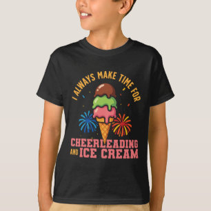 Camiseta Animar Cheerleading Sorvete Eu Sempre Farei Tempo