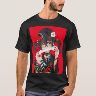 Camiseta Animas Bonitas Meninas Japonesas Figurino Estético