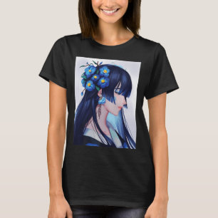 Camiseta Animas Bonitas Meninas Japonesas Figurino Estético