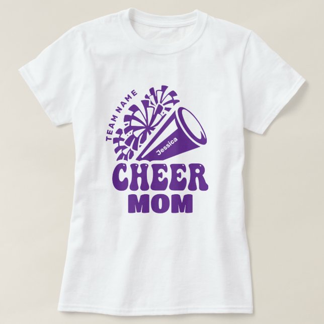 Camiseta Anime a mãe com o nome personalizado da equipe e o (Frente do Design)