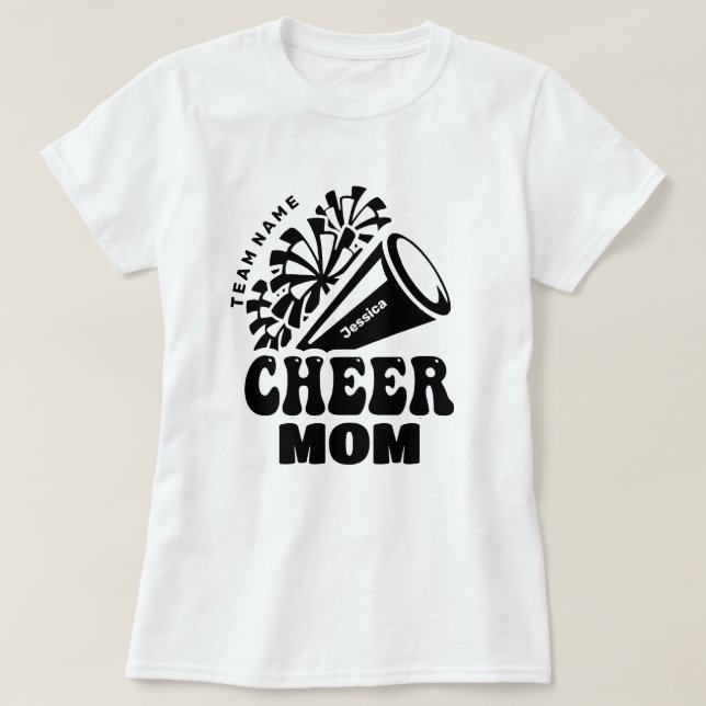 Camiseta Anime a mãe com o nome personalizado da equipe e o (Frente do Design)