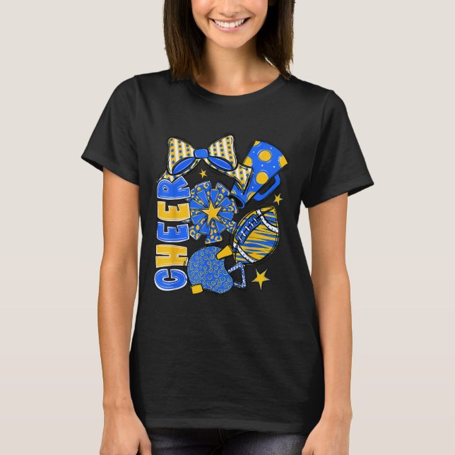 Camiseta Anime a mamãe Cheerleader Azul Jogo Dia Anime a Ma (Frente)