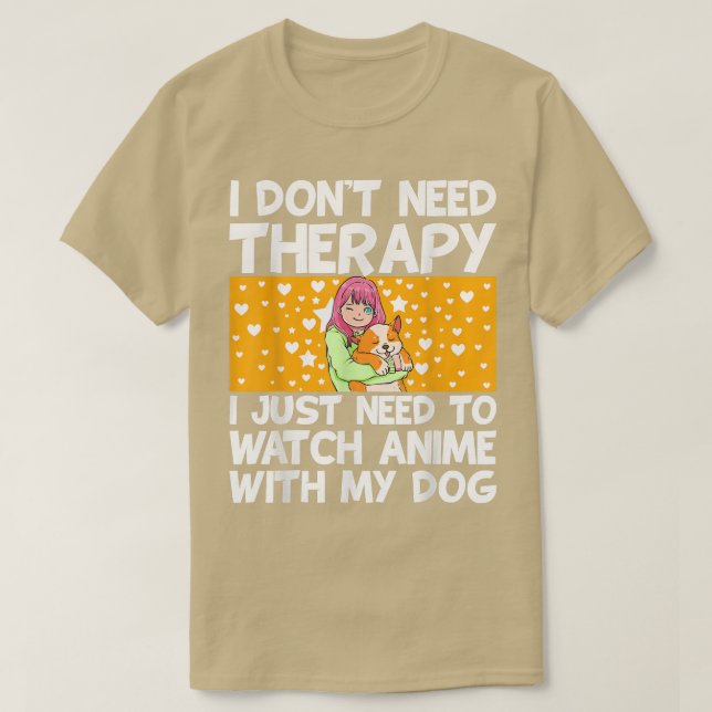 Camiseta Anime Art for Teen Girls Women Dog Anime Merch Ani (Frente do Design)