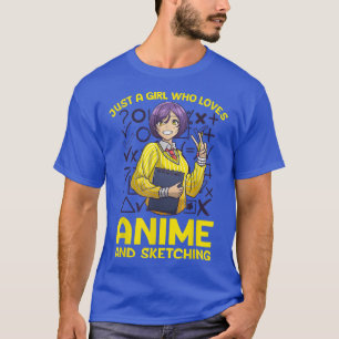 Camiseta Anime Art For Women Teen Girl Merch Sketch A