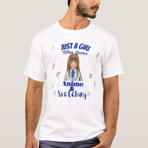 Camiseta Anime Art For Women Teen Girls Anime Merch Ani