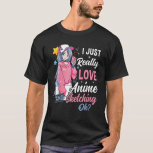 Camiseta Anime Art For Women Teen Girls Anime Merch Ani