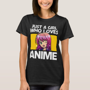 Camiseta Anime Art Para Mulheres Adolescentes Animes Merch