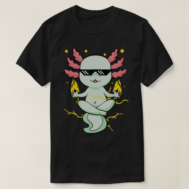 Camiseta Anime Axolotl Waifu Que Ama Anime Ramen E Sketc (Frente do Design)