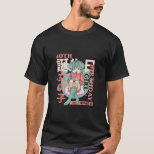 Camiseta Anime Birthday, aniversário de 40 anos Kawaii G, 4