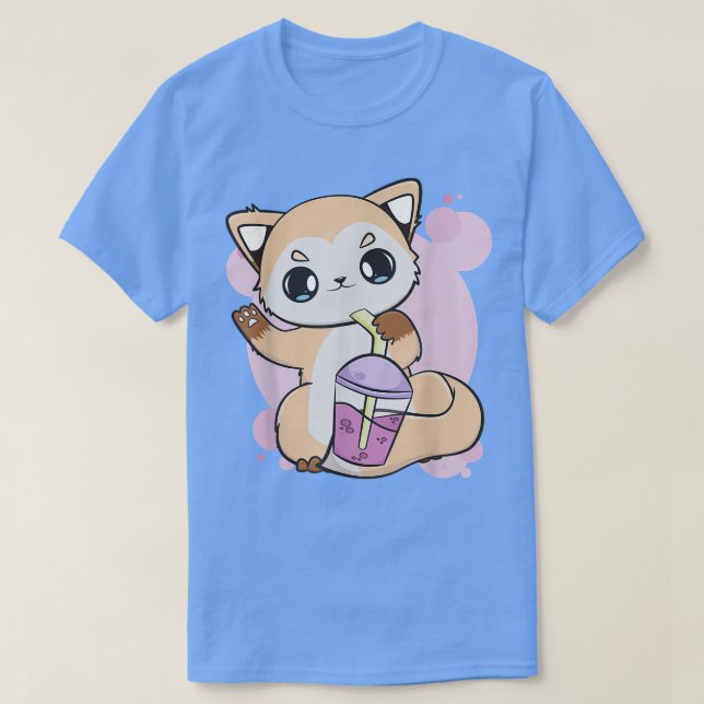 Camiseta Anime Bonita Com Boba Para Chá-Lover De Bolha 531 (Frente do Design)