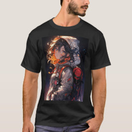 Camiseta Anime - Bonita garota japonesa do desenho animado 