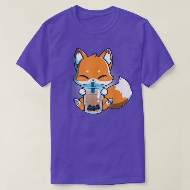 Camiseta Anime Bonito Do Bebendo Boba Kawaii Japonês Do Bob (Frente do Design)