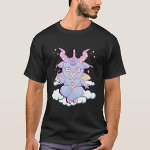 Camiseta Anime Bonito Kawaii Baphomet Pastel Gótico Emo Pun