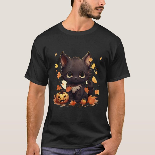 Camiseta Anime Bonito Neko Chibi Kawaii Cat Spooky Pump Ass (Frente)