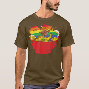 Camiseta Anime Cats Ramen LGBTQ Flag LGBT Orgulho gay Teto 