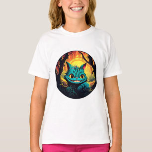 Camiseta Anime Cheshire Cat Alice no País das Maravilhas