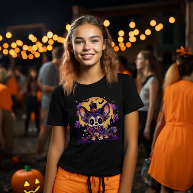 Camiseta Anime Chihuahua do Dia das Bruxas Spooky Paws (Criador carregado)