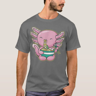 Camiseta Anime Cinto Axolotl Alimenta Sopa de Arame Ramen