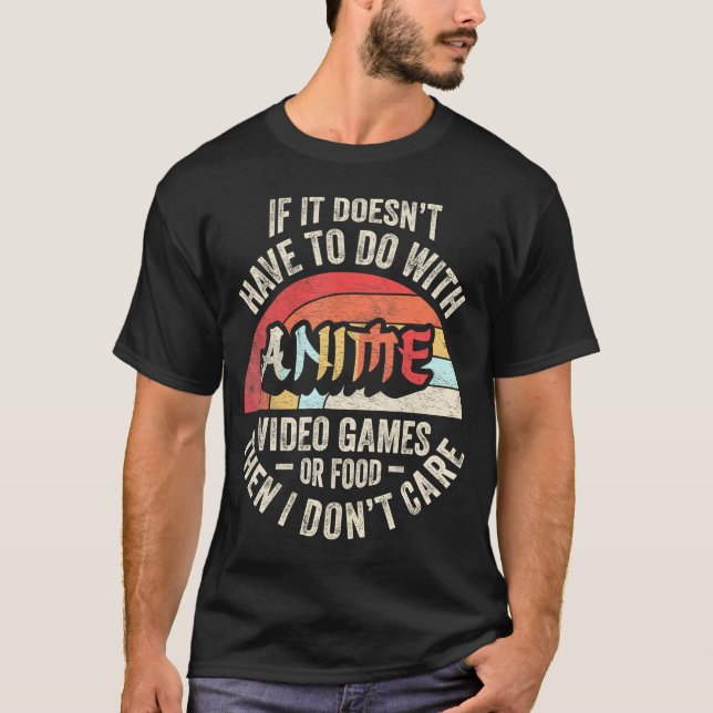 Camiseta Anime Comida de jogos de vídeo Videos games Comida (Frente)