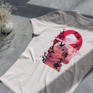 Camiseta Anime da Mulher Samurai
