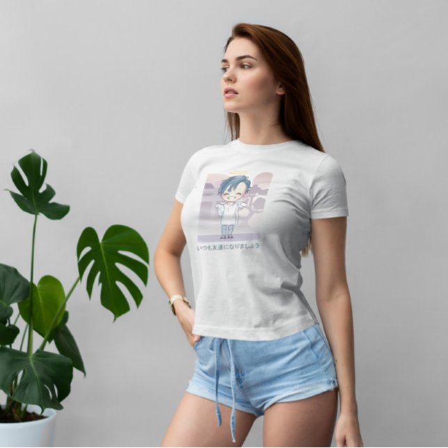 Camiseta Anime de anjo bonito (Criador carregado)