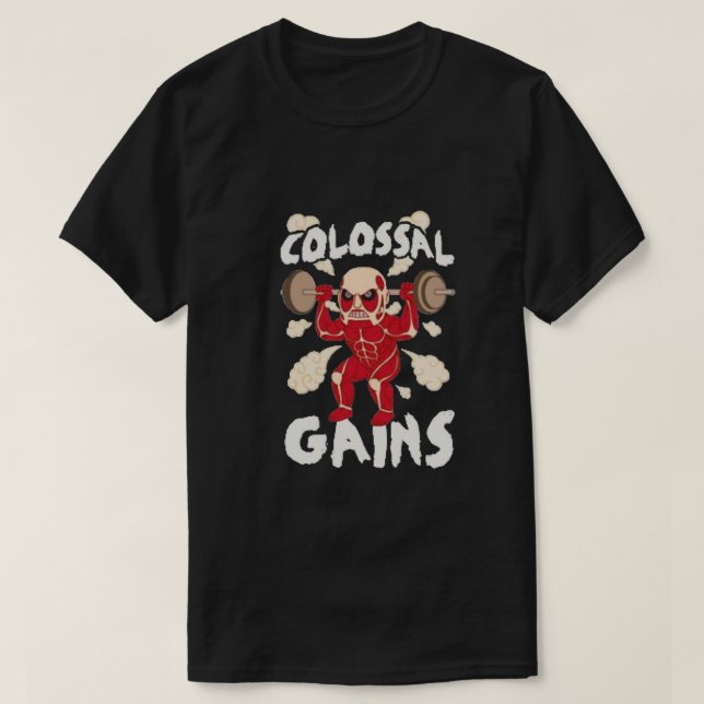 Camiseta Anime de chibi desportivo do Colossal (Frente do Design)