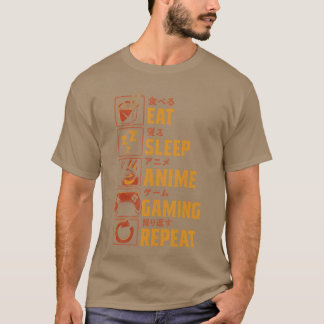Camiseta Anime de Gamer Divertido ee Homens Meninos Vídeo d