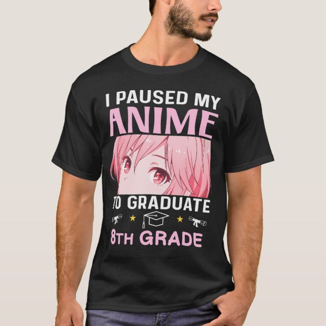 Camiseta Anime De Graduação Da 8ª Série 2024 Formando Médio (Frente)