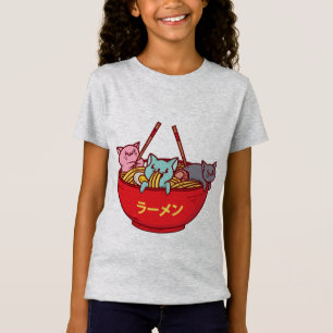 Camiseta Anime de Kawaii Gato Engraçado Adorável Marinhei