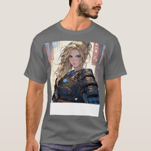 Camiseta Anime de Lady Samurai Estrangeira