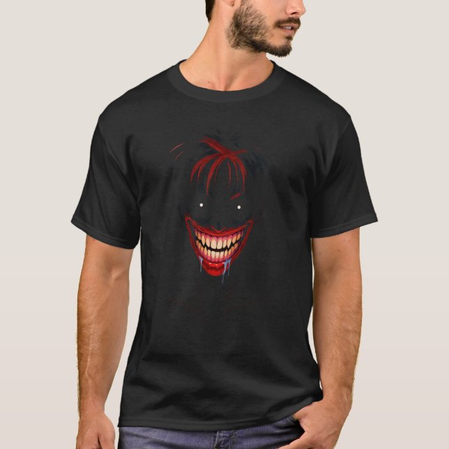 Camiseta Anime de rosto assustador (Frente)