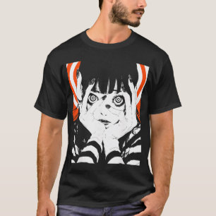 Camiseta Anime de Terror Mangá Japão Japonês Assustador Kaw