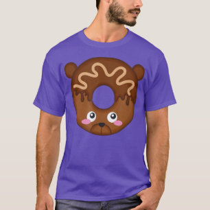 Camiseta Anime de Urso Bonito Rosquinha Cinza Rosquinhas Ur