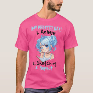 Camiseta Anime Desenhando Manga Otaku Desenhando Kawaii