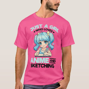 Camiseta Anime Desenhando Manga Otaku Desenhando Kawaii
